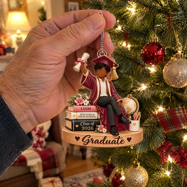 Personalized Class of 2026 Graduation Christmas Keepsake Ornament