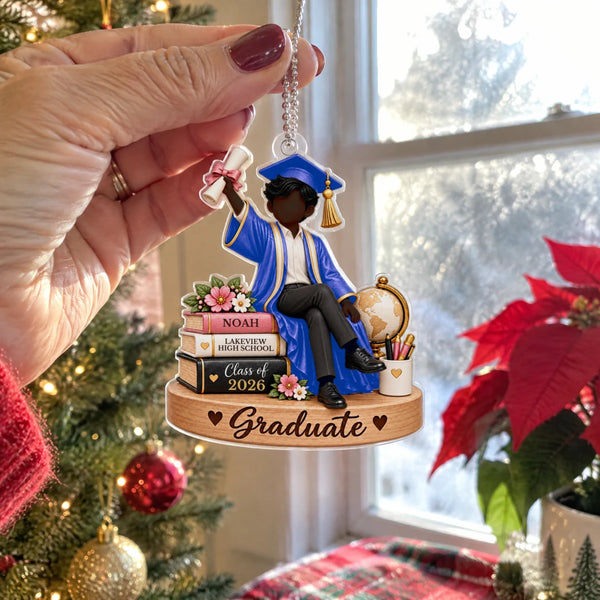 Personalized Class of 2026 Graduation Christmas Keepsake Ornament