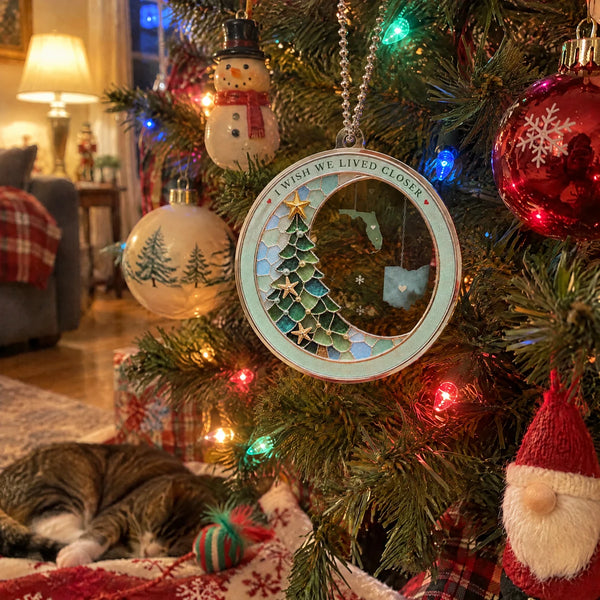 Personalized Family State Christmas Ornament