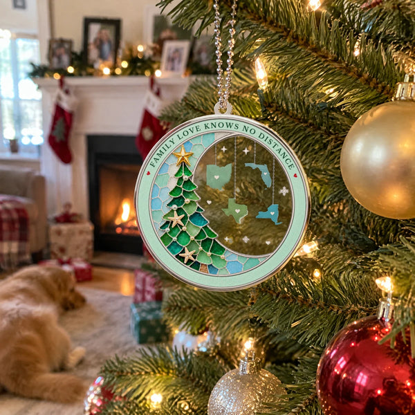 Personalized Family State Christmas Ornament