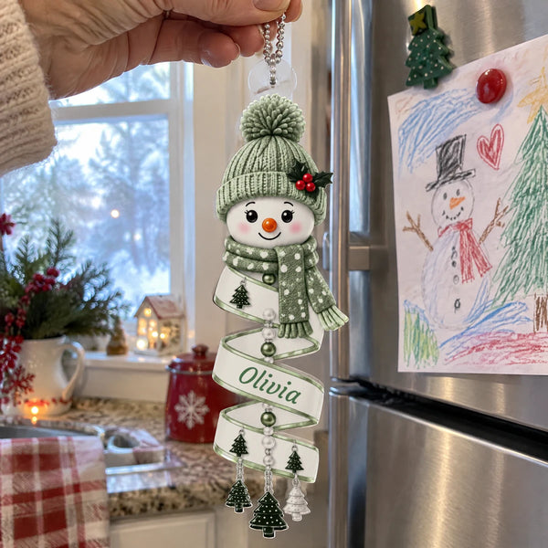 Personalized Smiling Snowman Keepsake Ornament