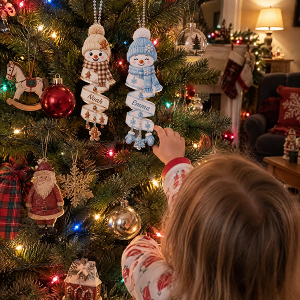 Personalized Smiling Snowman Keepsake Ornament