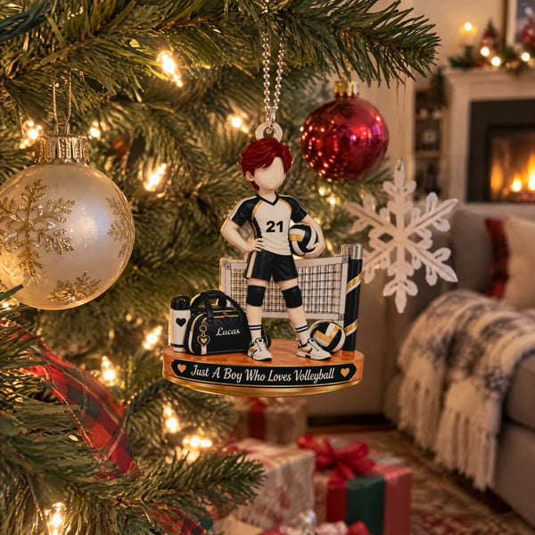 Personalized Volleyball Player Christmas Keepsake Ornament