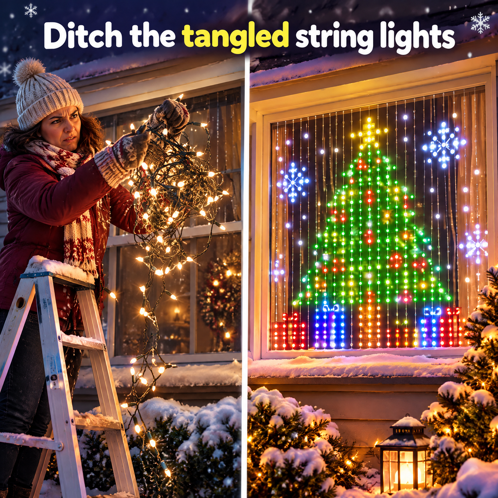 Smart Holiday Pixel Curtain — product photo 3 of 10