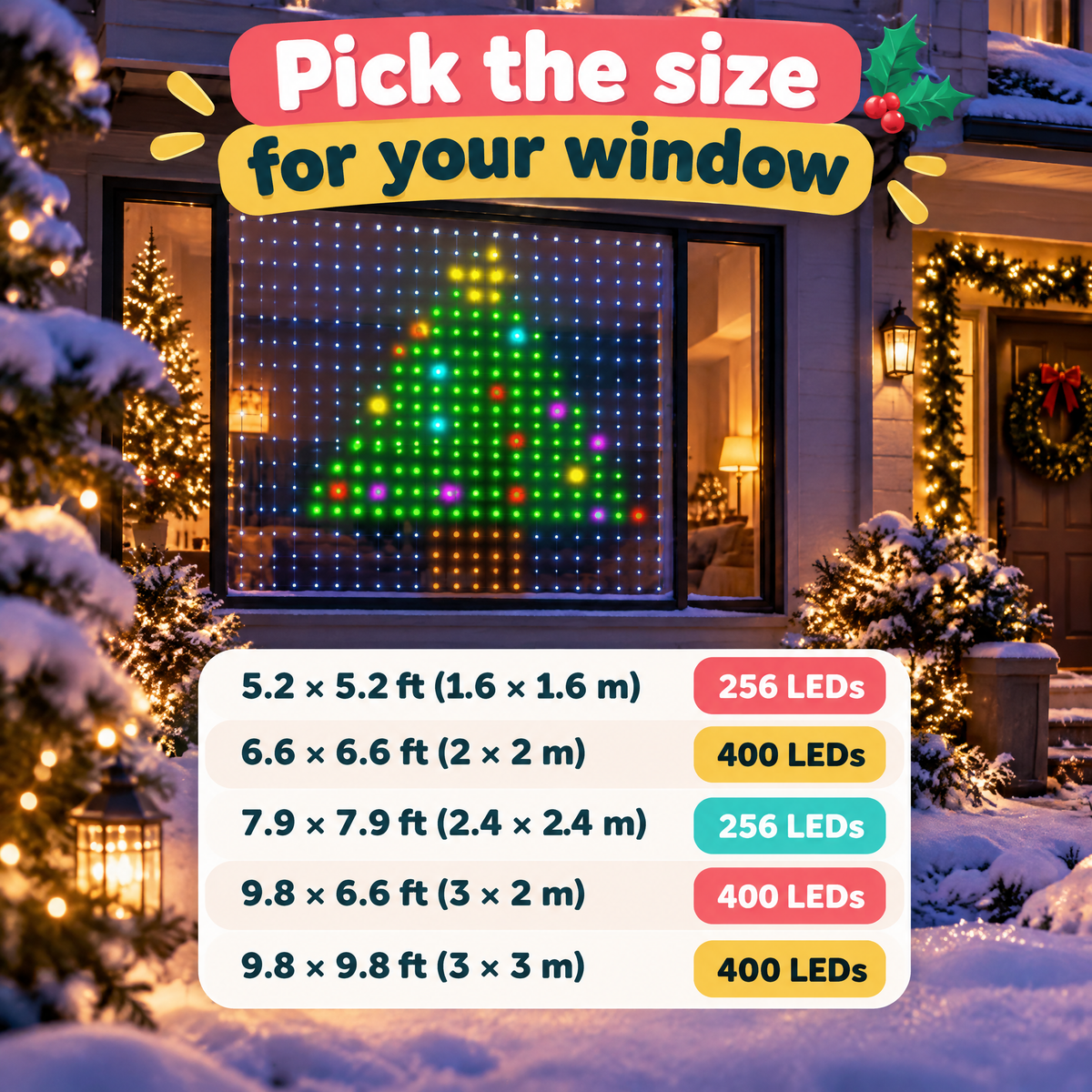 Smart Holiday Pixel Curtain — product photo 6 of 10