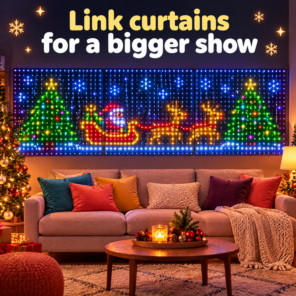 Smart Holiday Pixel Curtain — product photo 10 of 10