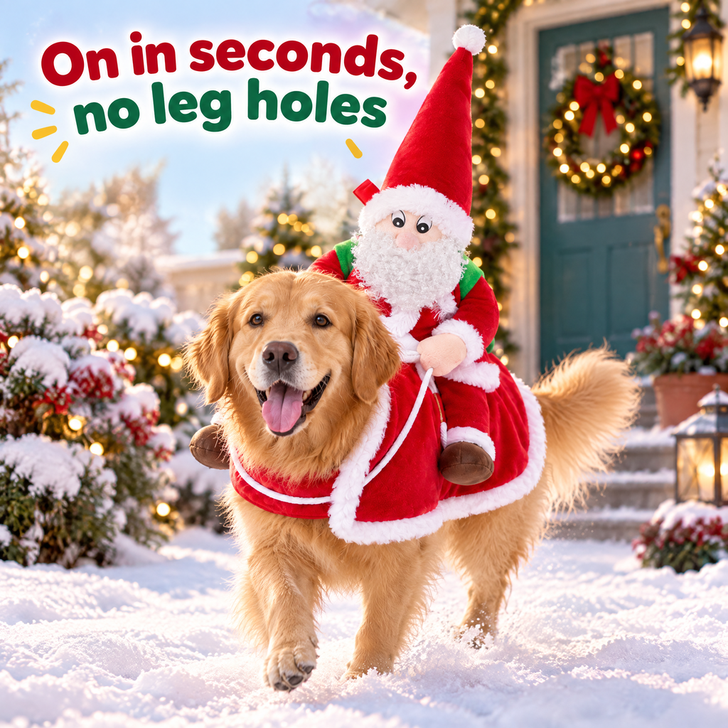 Santa's Sleigh Ride Dog Costume — product photo 5 of 9