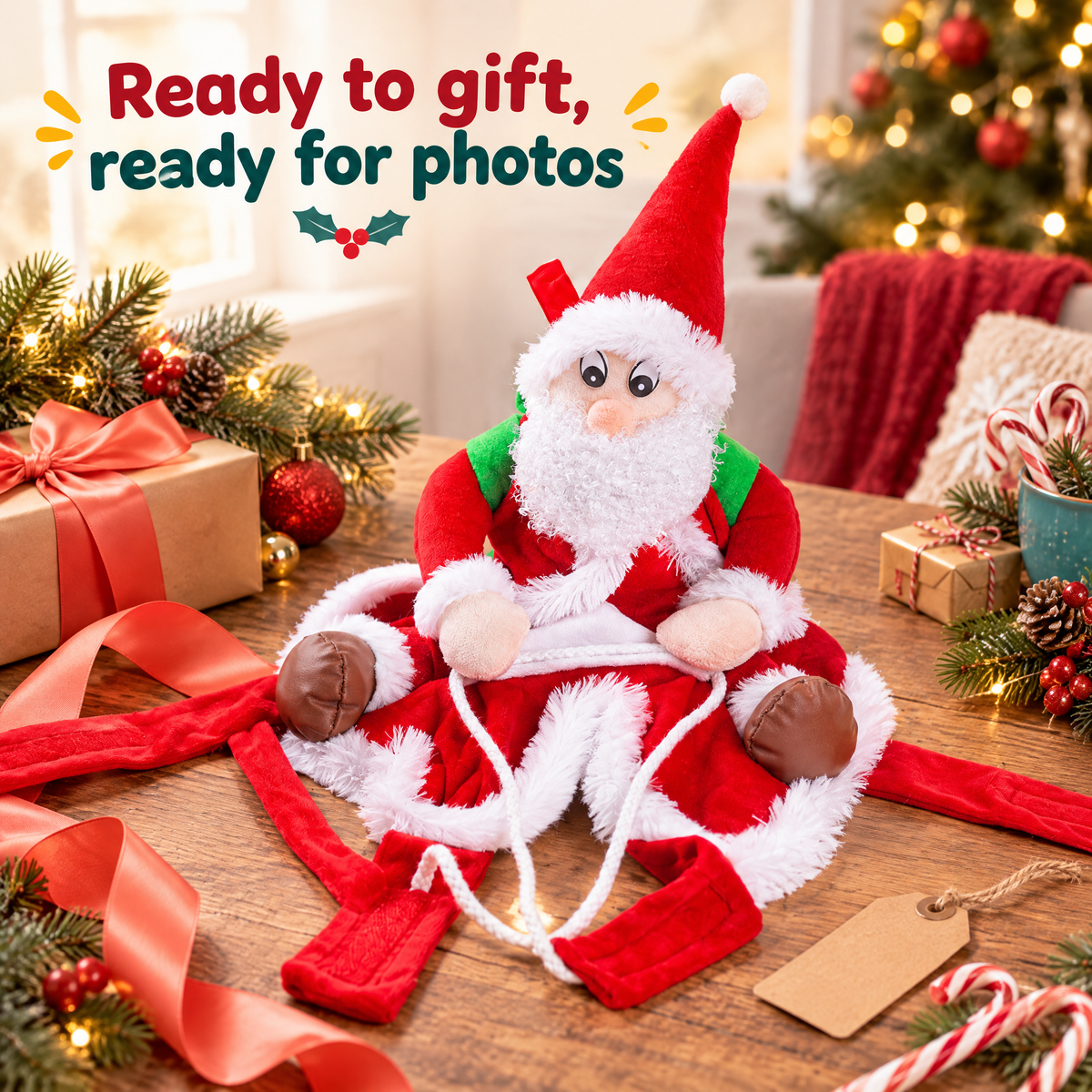 Santa's Sleigh Ride Dog Costume — product photo 8 of 9