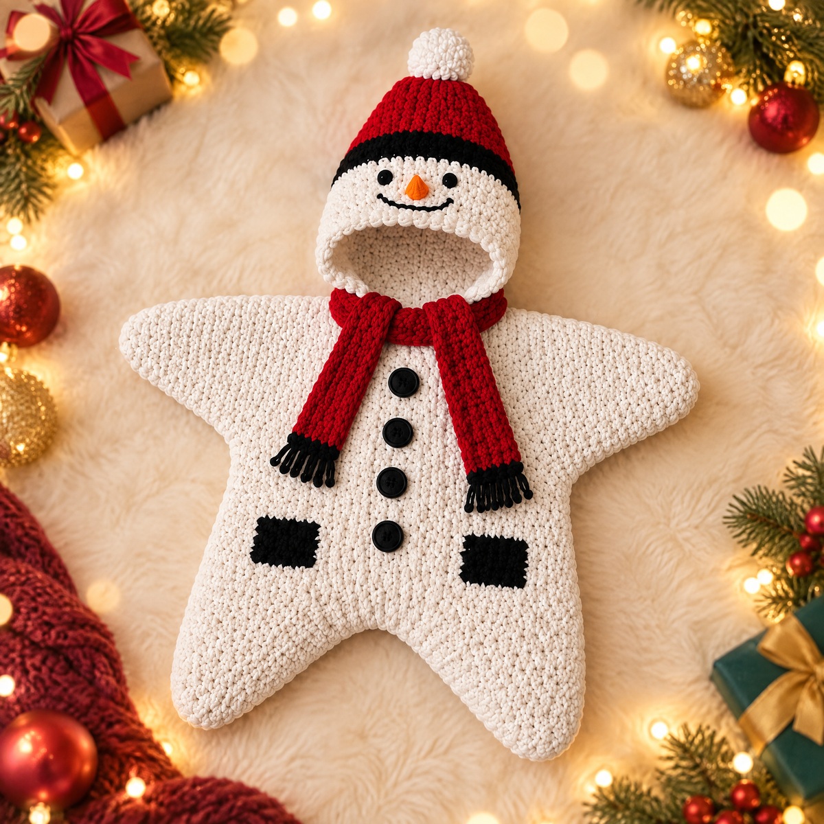 Little Christmas Star Keepsake Suit — Snowman