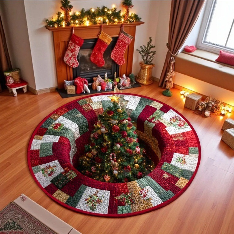 Magical Christmas 3D Illusion Rug — design 08 Hidden Christmas Tree