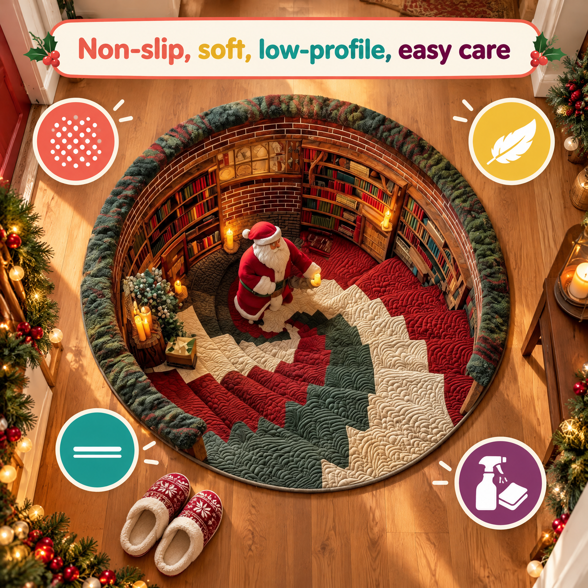 Magical Christmas 3D Illusion Rug — product photo 4 of 9