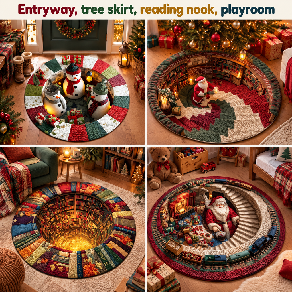 Magical Christmas 3D Illusion Rug — product photo 5 of 9