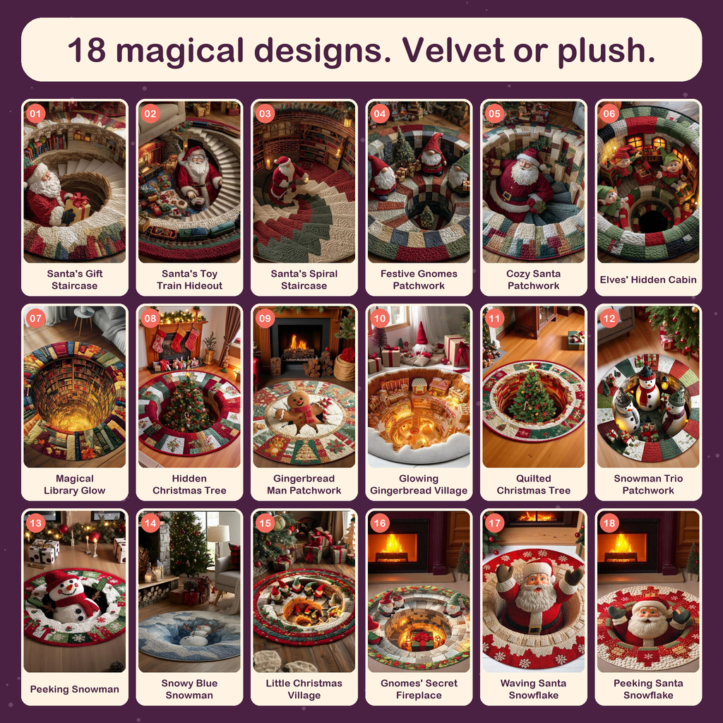 Magical Christmas 3D Illusion Rug — product photo 6 of 9