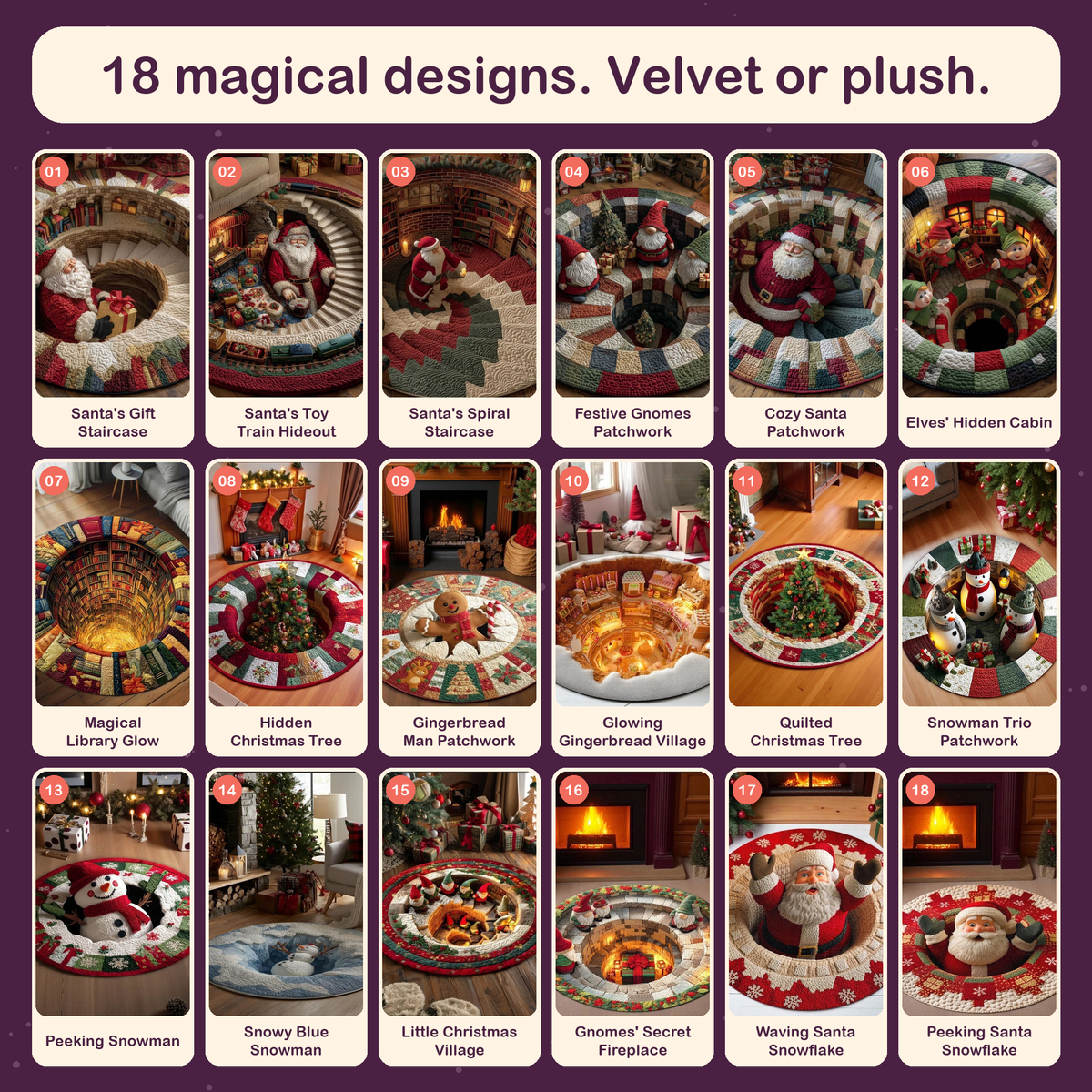 Magical Christmas 3D Illusion Rug — product photo 6 of 9