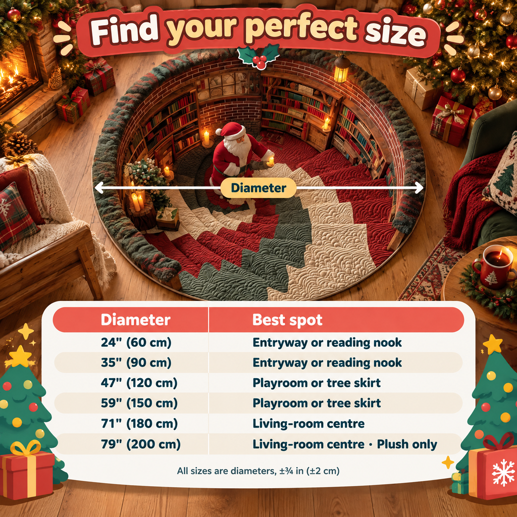 Magical Christmas 3D Illusion Rug — product photo 7 of 9