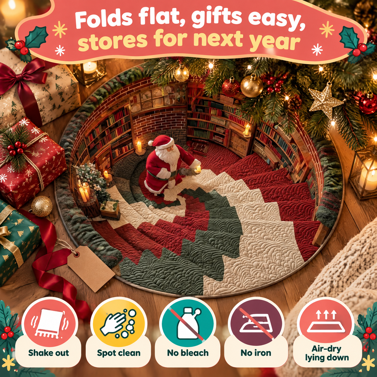 Magical Christmas 3D Illusion Rug — product photo 8 of 9