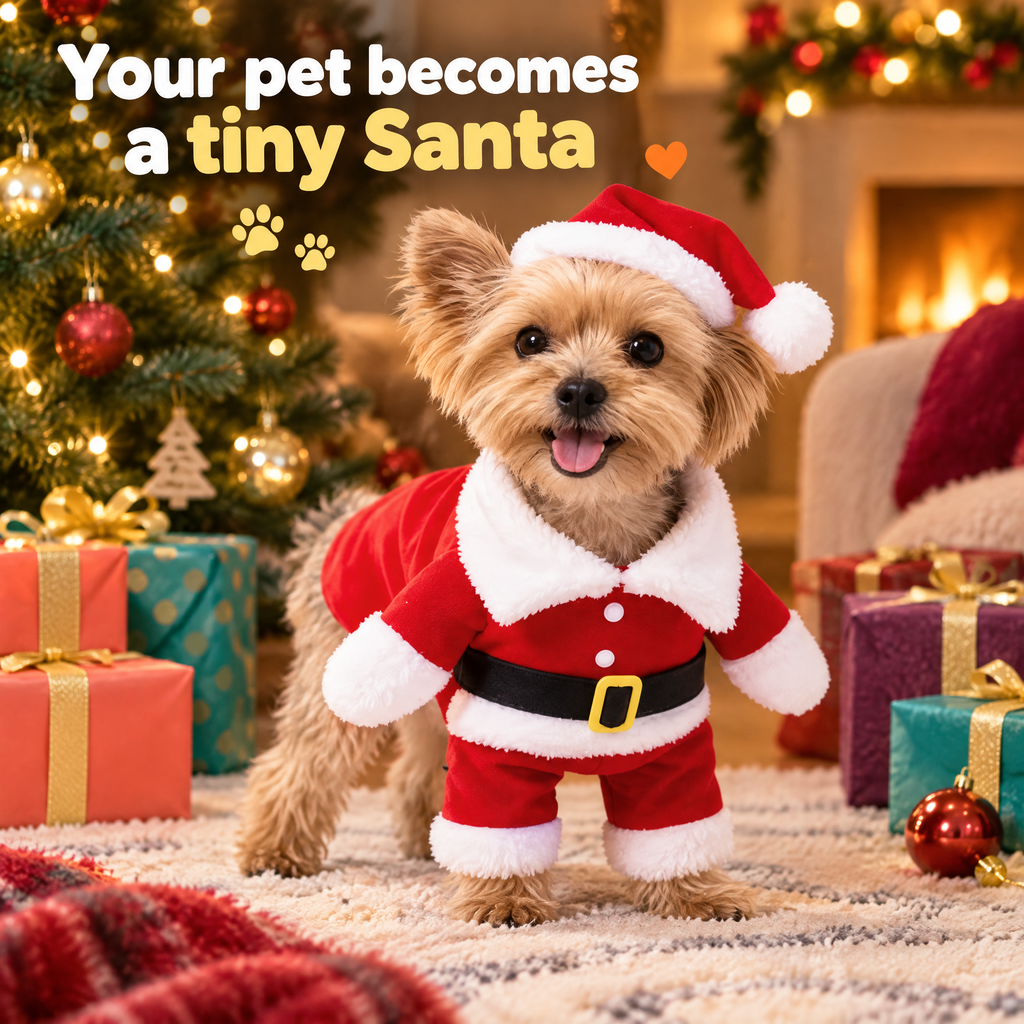 The Standing Santa Pet Costume — product photo 1 of 9