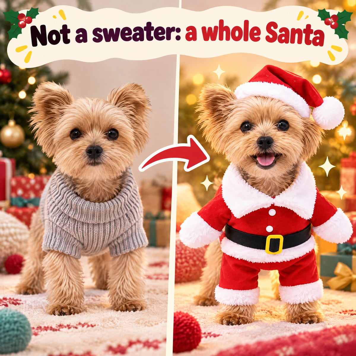 The Standing Santa Pet Costume — product photo 3 of 9