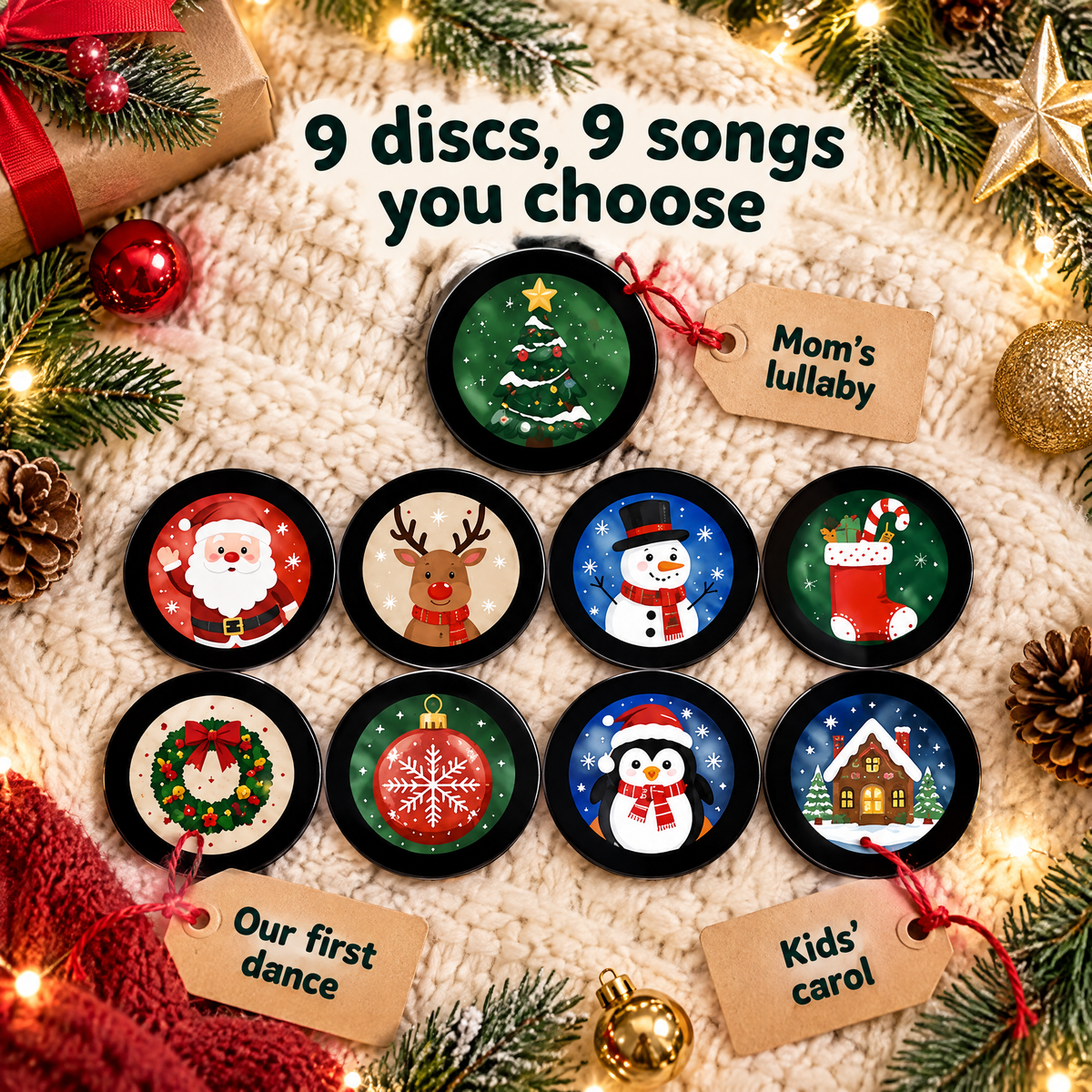 Smart Christmas Mini Record Magnet — product photo 3 of 10