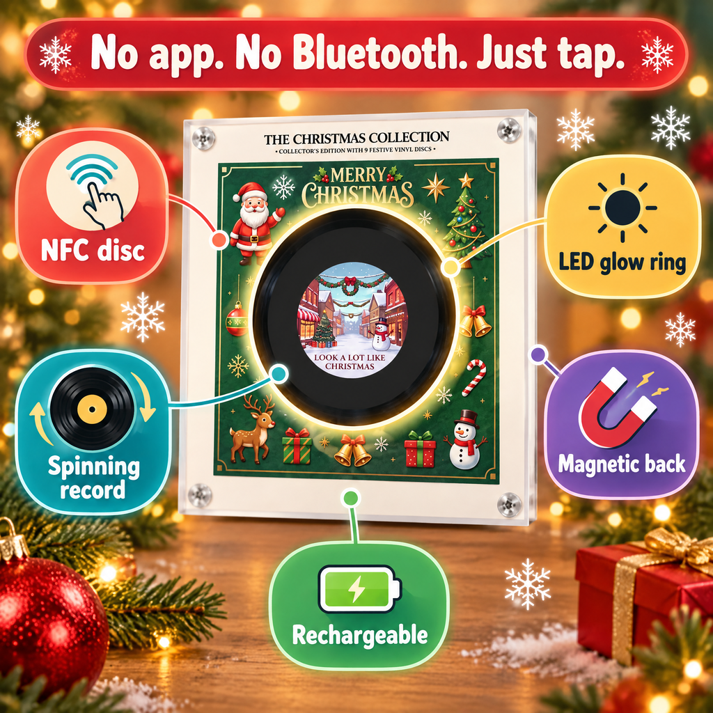 Smart Christmas Mini Record Magnet — product photo 4 of 10