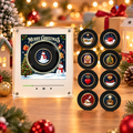 Smart Christmas Mini Record Magnet — Snowman Night