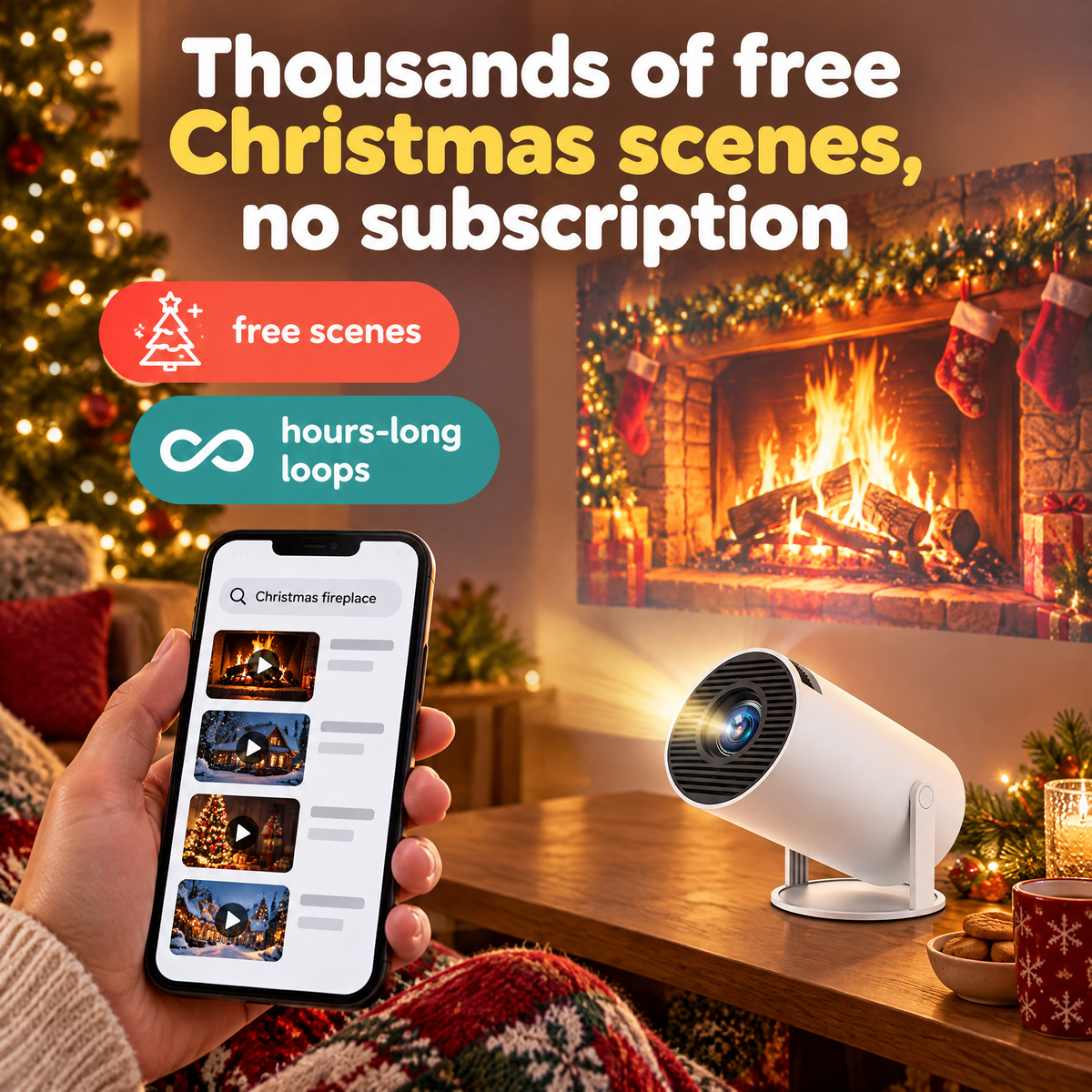 Smart Holiday Window Projector — product photo 3 of 9