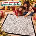Santa's Workshop Coloring Velvet Throw — product photo 1 of 9