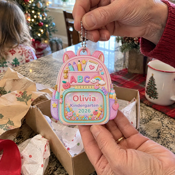 My School Year Personalized Backpack Ornament