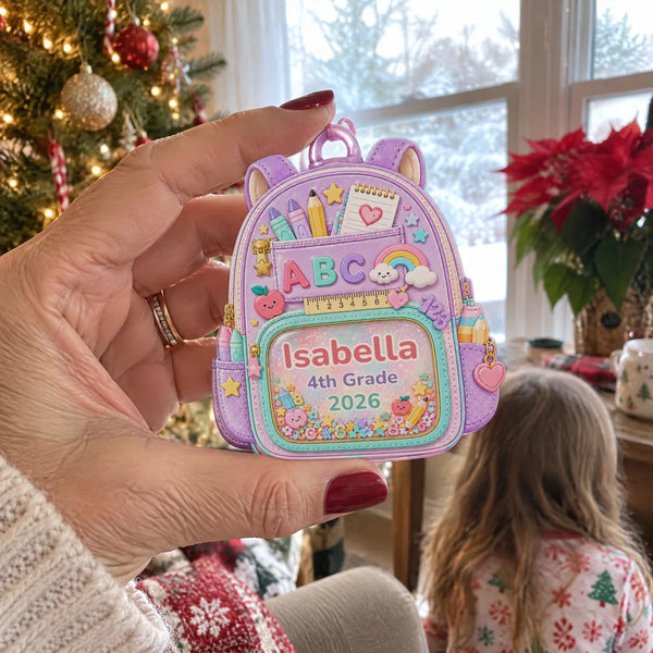 My School Year Personalized Backpack Ornament