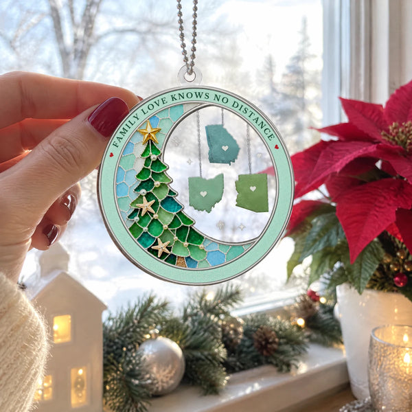Personalized Family State Christmas Ornament