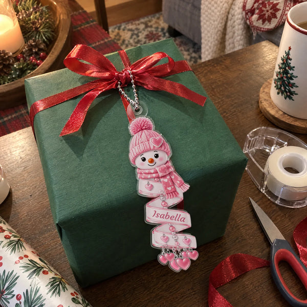 Personalized Smiling Snowman Keepsake Ornament