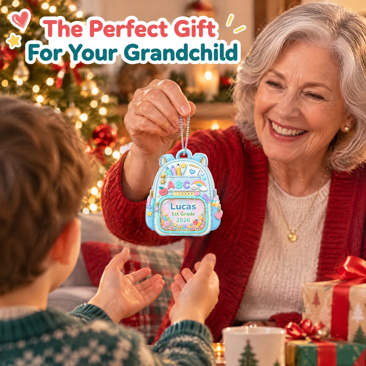 My School Year Personalized Backpack Ornament — the perfect gift for a grandchild